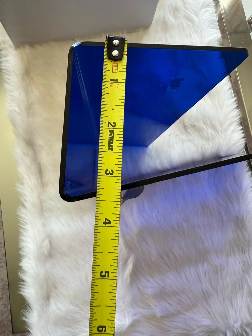 Blue Acrylic slantboard with Silver Clip teacher tool for kids